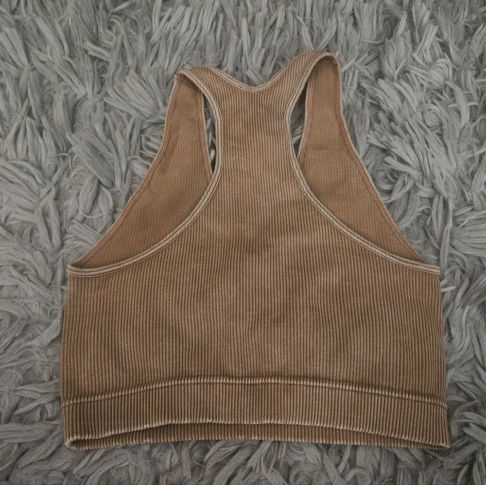 Zenana Ribbed Racerback Tank Top - Picture 2 of 4